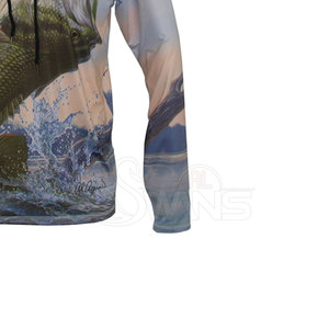 Sweats à capuche de pêche AL SWANS Slim Fit à la mode Logo personnalisé pour le printemps hiver Polyester respirant fabriqué au Pakistan à bas prix - Product Image 3