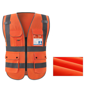 Gilet de sécurité réfléchissant imperméable haute visibilité ANSI classe 1 avec logo personnalisé pour la construction de routes - Product Image 3