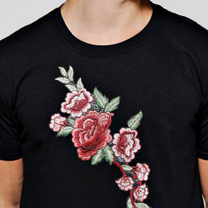 Venta al por mayor de poliéster/algodón bordado logotipo en blanco de los hombres para camisas personalizadas bordado camisetas de alta calidad transpirable corto - Product Image 6