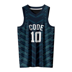 Conjunto de pantalones cortos de Jersey de poliéster transpirable personalizado, cuello en V, Material de malla antibacteriana de secado rápido, ropa de baloncesto Unisex de poliéster 100% - Product Image 2