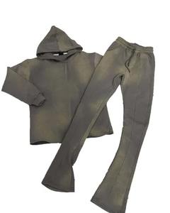 Custom Manufacturer's Slim Fit <b>Jogger</b> Flared Sweat Tracksuit for Men Winter Pullover with Screen Print Embroidery Design <b>Cheap</b> - Product Image 5