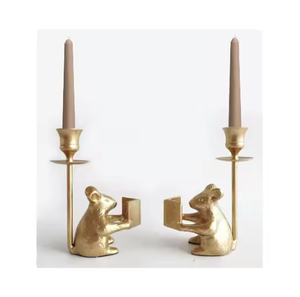 Vente en gros de bougeoir plaqué cuivre de haute qualité bougeoir décoratif en laiton pour table de fête de mariage design élégant vente à chaud - Product Image 6