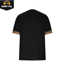 T-shirt personnalisé pour homme Yester, fabrication directe usine, sublimation, tissu Oxford, col en V, manches courtes, couleurs unies, logo personnalisé, 250g