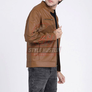 Chaqueta de Cuero para Hombre de Alta Calidad con Logotipo Personalizado al por Mayor, Chaqueta de Cuero Impermeable para Uso en Exteriores, Chaqueta de Invierno para Hombre - Product Image 5