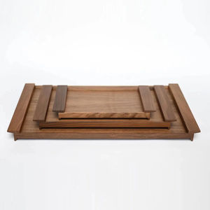 Plateau de service en bois à vente rapide avec poignée dorée en métal pour la maison et la cuisine, idéal pour servir des collations et des fruits, plateau décoratif - Product Image 6