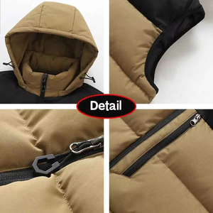 Mens Hooded Canvas Puffer Sleeveless <b>Waterproof</b> <b>Jacket</b> Fashionable Plus Size High Quality New Design - Product Image 5