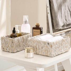 Juego de 3 cestas de jacinto de agua estilo granja más vendidos para dormitorio, sala de estar, cocina, mesa de comedor de Vietnam - Product Image 5