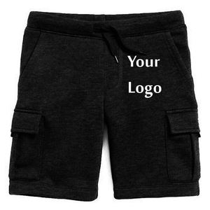 Shorts cargo décontractés unisexes en coton tricoté respirant, imperméables et coupe-vent, avec fermetures éclair latérales élégantes, séchage rapide, poches pour garçons, personnalisables - Product Image 5