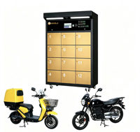 Gabinete de Intercambio de Baterías de 12 Ranuras para Motocicletas y Scooters Eléctricos, Estación de Intercambio de Baterías para Vehículos Eléctricos de 2 Ruedas, Personalizable