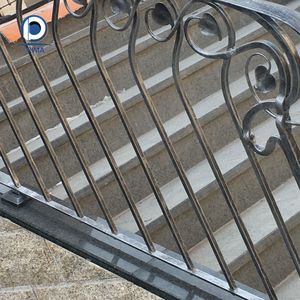 PRIMA Home Renovations Design Plant Patterns Wrought Iron Railing Stair Wrought Iron Balustrade High Quality Wrought Iron <strong>Fence</strong> - Product Image 2