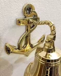 Ancla de latón macizo de 4 ", decoración de pared de barco, decoración náutica para el hogar, la mejor campana colgante, campana de puerta de latón náutico marítimo - Product Image 2