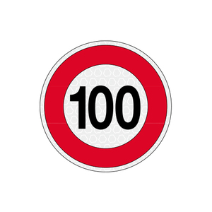 Etiqueta Adhesiva de Límite de Velocidad de 100 KM/H para Autos - Product Image 1