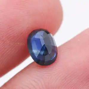 Safira Azul Peso Pedras Preciosas 2 Cts Corte Oval Pedra Preciosa Facetada Safira Pedra Preciosa Setembro Birthstone Zodíaco Safira