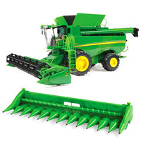 Machinerie agricole miniature en gros utilisée pour la récolte du riz et du blé, moissonneuse-batteuse avec composants principaux, moteur et boîte de vitesses