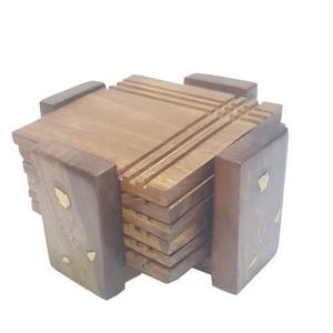 ที่รองแก้วไม้อะคาเซียสำหรับใช้ในบ้านถาดรองแก้วทำจากไม้ธรรมชาติ - Product Image 3