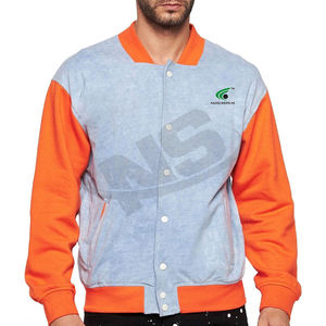 Dernière veste Letterman de couleur unie pour hommes Vêtements décontractés à la mode durables Veste chaude d'hiver de qualité supérieure pour l'extérieur - Product Image 1