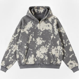 Sweat à capuche tendance délavé à l'acide 100% coton molletonné Design entièrement personnalisé pour le streetwear ou les vêtements décontractés ou les vêtements de sport pour unisexe - Product Image 4