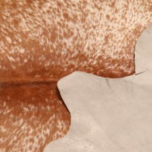 Tapis modernes lavables en cuir de vachette 100% naturel couleur unie rond pour hôtel ou cuisine - Product Image 4