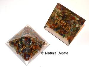 Conjunto de Reiki Usui con Pirámide de Ágata Negra de Moda, Grabado Dorado - Product Image 2