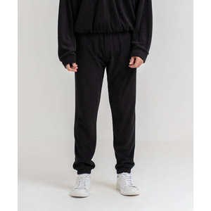 กางเกงวอร์มเทอร์รี่สำหรับผู้ชาย สวมใส่สบาย สีดำ/น้ำตาล - Product Image 1