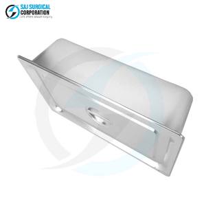 Plateau pour instruments chirurgicaux en acier inoxydable avec couvercle à charnières, fonctionnement manuel pour la chirurgie générale - Stockage stérile réutilisable et durable - Product Image 4