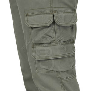 Professional Manufactured <b>Men</b> <b>Grey</b> Nylon Material Breathable <b>Cargo</b> Jogging Trousers With Elastic Waist for Sale - Product Image 5