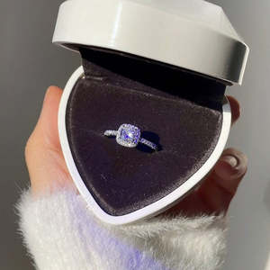 Anillo de Compromiso con Diamante, Chapado en Oro Micronizado y Rodio, Acabado en Oro Blanco - Product Image 2