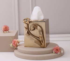 Soporte de servilleta con estilo moderno y duradero de alto grado con hojas, soporte decorativo para servilletas, soporte para pañuelos de mesa, tamaño personalizable - Product Image 4