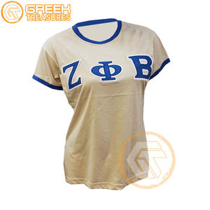 T-shirts décontractés pour femmes Zeta Phi Beta personnalisés en gros vêtements de sororité coton polyester respirant de haute qualité logo personnalisé - Product Image 3