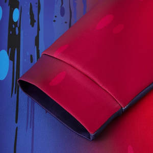 Sublimation multicolore vibrante pour hommes |   Pull en molleton à imprimé abstrait et motif graphique |   Haut à capuche de style streetwear urbain de luxe - Product Image 5