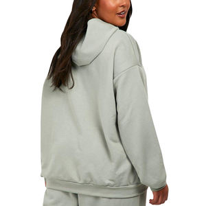 Sudadera con capucha normal de lana o felpa para mujer de peso pesado de alta calidad y sudaderas con capucha de lavado ácido Fabricante de sudaderas con capucha de gran tamaño personalizadas - Product Image 2