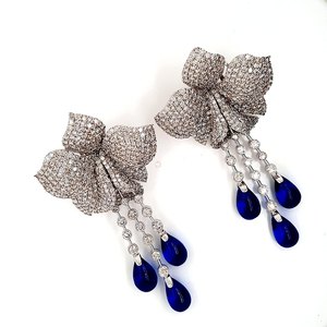 Pendientes de diamantes reales de calidad de exportación, pendientes de joyería fina a granel personalizados, venta al por mayor, joyería de compromiso de boda fina, regalos, joyería de moda - Product Image 2