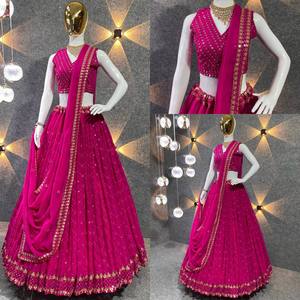 Nueva llegada última moda Lehenga Choli para ropa India ropa india y paquistaní con borde de encaje precio bajo - Product Image 1