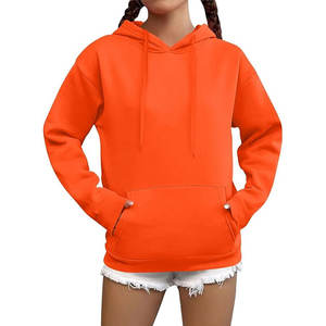 Jersey de algodón 100% para mujer, ropa de calle con hombros caídos, sudaderas con capucha informales de invierno en relieve, logotipo personalizado, cuello redondo, sudadera básica para mujer - Product Image 6