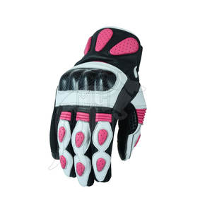 Guantes de moto de cuero de diseño personalizado de nuevo estilo, guantes de moto de protección de manos de dedo completo de cuero suave - Product Image 1