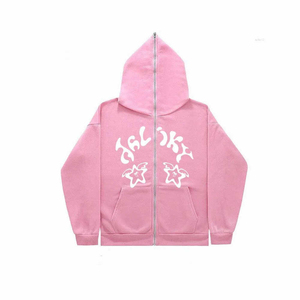 Sweat à capuche zippé pour homme en coton mélangé lourd, personnalisable, avec impression personnalisée, couleur unie - Product Image 3
