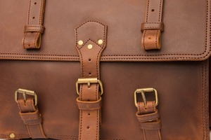 Mochila personalizada de cuero genuino, maletín convertible, estilo de moda, bolsa de viaje para ordenador portátil con patrón de caramelo - Product Image 2