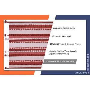 พรมผ้าคอตตอนเนื้อนุ่มคุณภาพสูงทำมือเป็นมิตรกับสิ่งแวดล้อมสำหรับสัตว์เลี้ยงซักได้สำหรับโซนที่นั่งแสนสบายพื้นที่สไตล์โบโฮ - Product Image 5