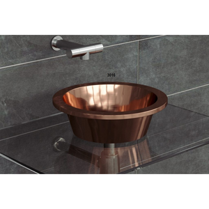 อ่างทองแดงทรงชามพร้อมกระจกขัดเงาดีไซน์แบบ orlo ทำด้วยมือ - Product Image 1