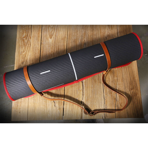 Sangle de tapis de yoga en cuir PU sangle de ceinture extensible réglable en matériau naturel avec étiquette de logo personnalisée - Product Image 6