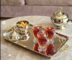 Cuenco decorativo de metal dorado y plateado de acero inoxidable de alta calidad con diseño de forma de flor pulida brillante de Indian Factory - Product Image 4