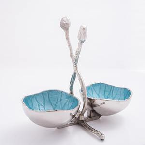 Support à chocolat enduit d'émail argenté avec support à chocolat à surface lourde pour servir du chocolat et dessert article de cuisine de table - Product Image 1