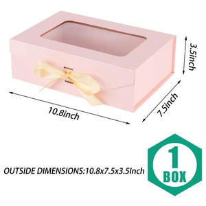 Caja de perfume Papel Desenvolver la belleza Caja de regalo de perfume de buena calidad con ventana transparente y cinta - Product Image 3