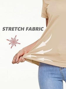 Vente chaude femmes 100% coton surdimensionné T-Shirt à manches courtes couleur unie chemise décontractée respirant et coupe ample pour l'été - Product Image 6