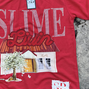 New Fashion <b>Rhinestone</b> T Shirt for Women High Quality Short Sleeve Breathable Women <b>Rhinestone</b> T Shirt with Custom Logo - Product Image 4