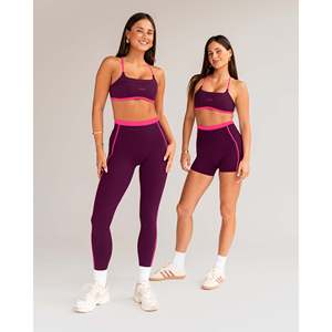 Sujetador Deportivo Liberate Talla Grande con Relleno, Top de Entrenamiento - Plum Caspia Ultra Pink Print - Product Image 4