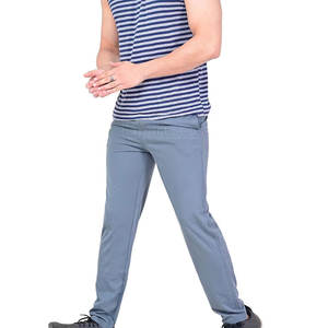 Pantalón informal de moda con material elástico ligero, pantalón informal elástico de algodón para hombre Con aspecto limpio a medida - Product Image 4