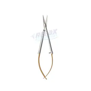 Premium Quality Micro Scissors Noyes Straight/Curved Different size Spring Scissors half gold