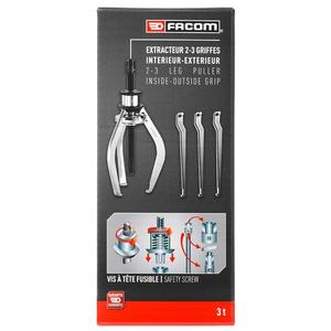 Facom 2/3 Handle Inside/Outside <b>Puller</b> 7-140mm Gear <b>Puller</b> - Product Image 1