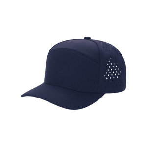 หมวกกอล์ฟ6แผงแบบเรียบสำหรับเล่นกีฬาหมวกสแนปแบ็กแบบโค้งเล็กน้อยหมวกเปล่าสีทึบ - Product Image 4